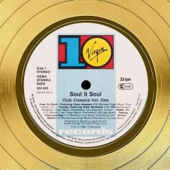 RARE-T Limited Edition Frames Soul II Soul - Club Classics Vol 1 Gold LP Limited Signature Edition Studio Licensed Custom Frame 14 RARE-T Limited Edition Frames Soul II Soul - Club Classics Vol 1 Gold LP Limited Signature Edition Studio Licensed Custom Frame