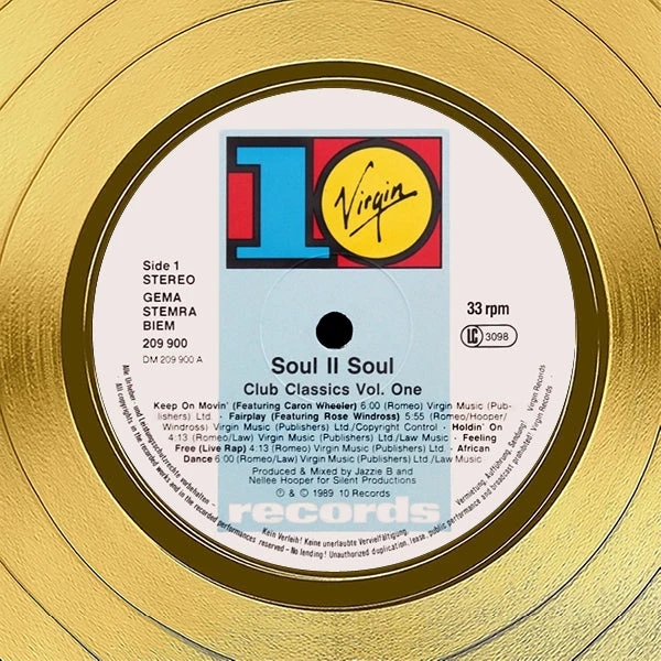 RARE-T Limited Edition Frames Soul II Soul - Club Classics Vol 1 Gold LP Limited Signature Edition Studio Licensed Custom Frame 5 RARE-T Limited Edition Frames Soul II Soul - Club Classics Vol 1 Gold LP Limited Signature Edition Studio Licensed Custom Frame