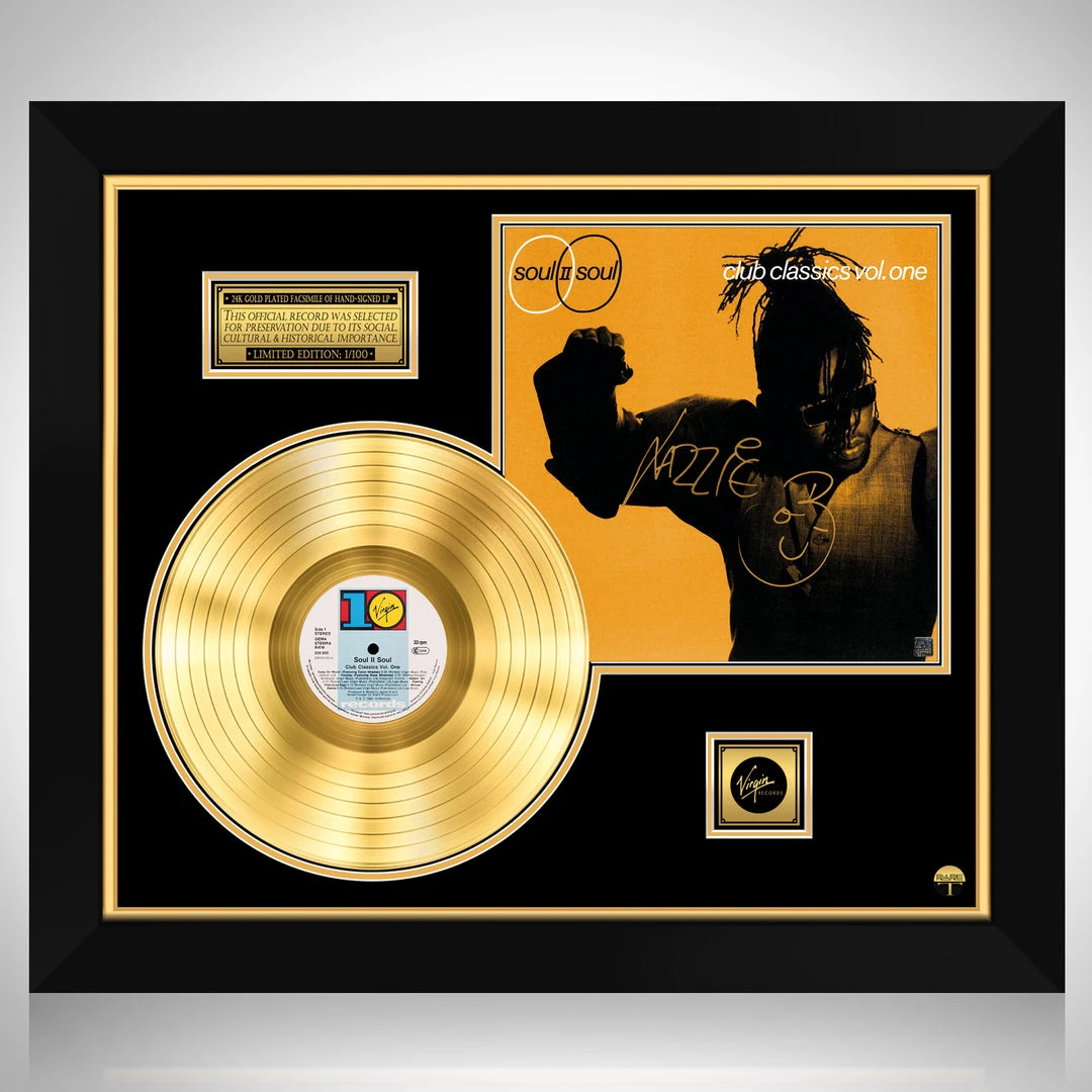 RARE-T Limited Edition Frames Soul II Soul - Club Classics Vol 1 Gold LP Limited Signature Edition Studio Licensed Custom Frame 1 RARE-T Limited Edition Frames Soul II Soul - Club Classics Vol 1 Gold LP Limited Signature Edition Studio Licensed Custom Frame