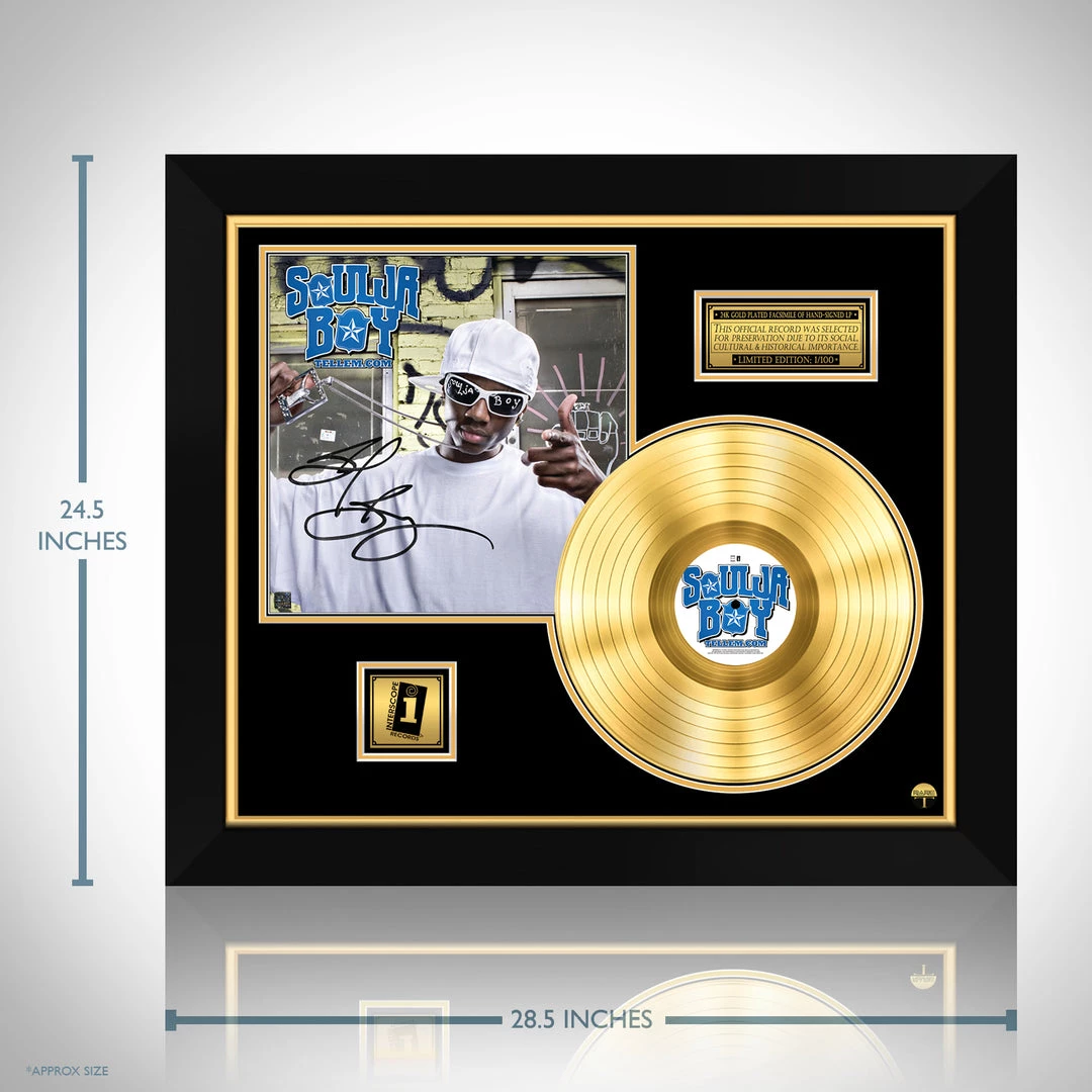 RARE-T Soulja Boy - Souljaboytellem.com Gold LP Limited Signature Edition Studio Licensed Custom Frame 3 RARE-T Soulja Boy - Souljaboytellem.com Gold LP Limited Signature Edition Studio Licensed Custom Frame