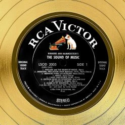 RARE-T Limited Edition Frames The Sound Of Music Movie Soundtrack Gold LP Limited Signature Edition Studio Licensed Custom Frame