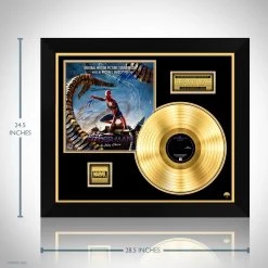 RARE-T Spider-Man No Way Home - Original Motion Picture Soundtrack Gold LP Limited Signature Edition Studio Licensed Custom Frame