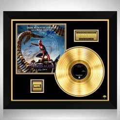 RARE-T Spider-Man No Way Home - Original Motion Picture Soundtrack Gold LP Limited Signature Edition Studio Licensed Custom Frame