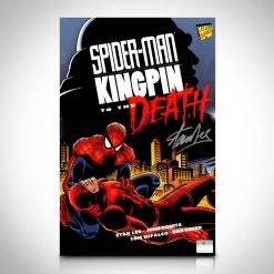 APW Signed Memorabilia Spider-Man- 'Kingpin To The Death' #1 (Silver Ink)- Hand-Signed Comic Book By Stan Lee Custom Frame 10 APW Signed Memorabilia Spider-Man- 'Kingpin To The Death' #1 (Silver Ink)- Hand-Signed Comic Book By Stan Lee Custom Frame