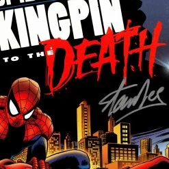 APW Signed Memorabilia Spider-Man- 'Kingpin To The Death' #1 (Silver Ink)- Hand-Signed Comic Book By Stan Lee Custom Frame
