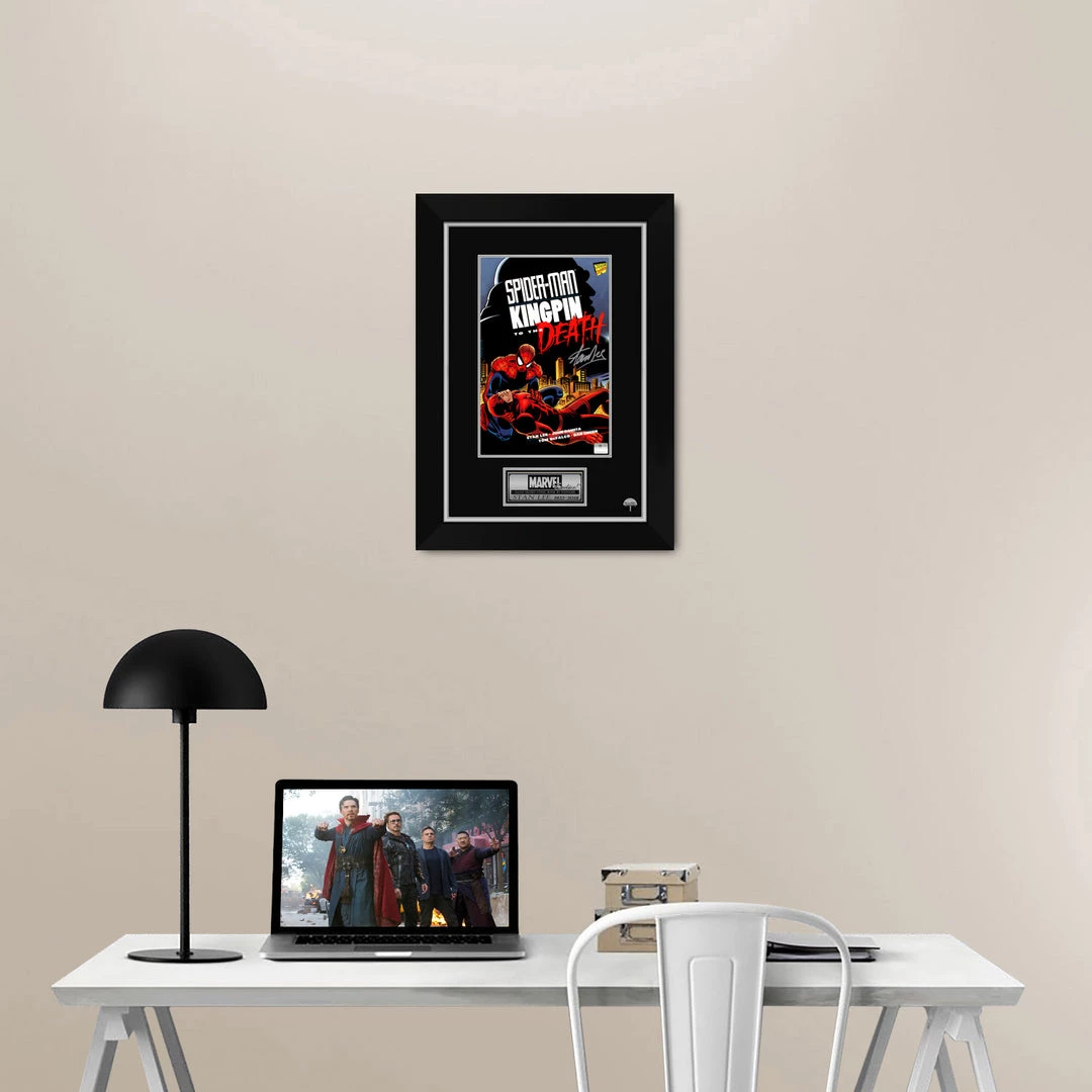 APW Signed Memorabilia Spider-Man- 'Kingpin To The Death' #1 (Silver Ink)- Hand-Signed Comic Book By Stan Lee Custom Frame 5 APW Signed Memorabilia Spider-Man- 'Kingpin To The Death' #1 (Silver Ink)- Hand-Signed Comic Book By Stan Lee Custom Frame