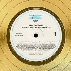 RARE-T Spin Doctors - Pocket Full Of Kryptonite Gold LP Limited Signature Edition Studio Licensed Custom Frame Limited Edition Frames