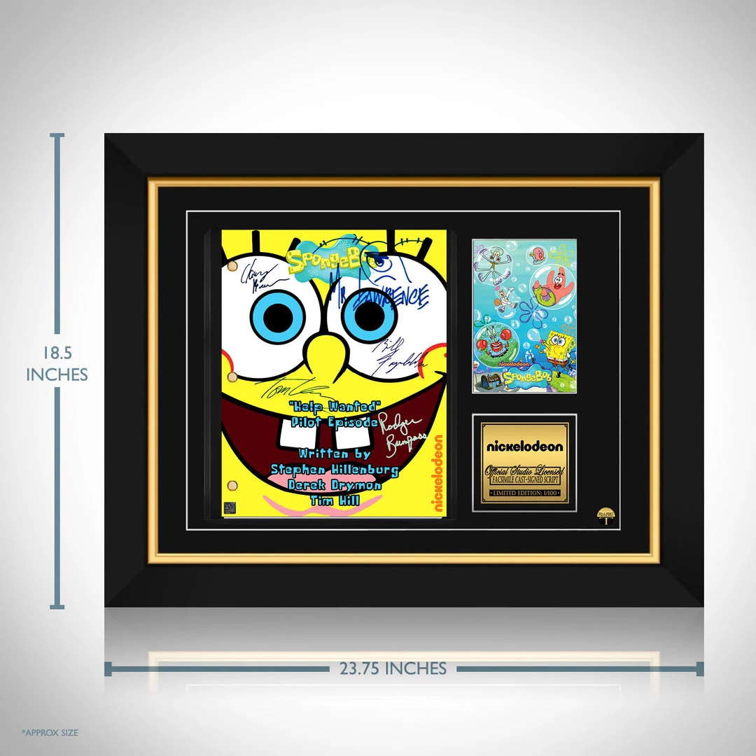 RARE-T SpongeBob Squarepants Transcript Limited Signature Edition Studio Licensed Custom Frame 2 RARE-T SpongeBob Squarepants Transcript Limited Signature Edition Studio Licensed Custom Frame