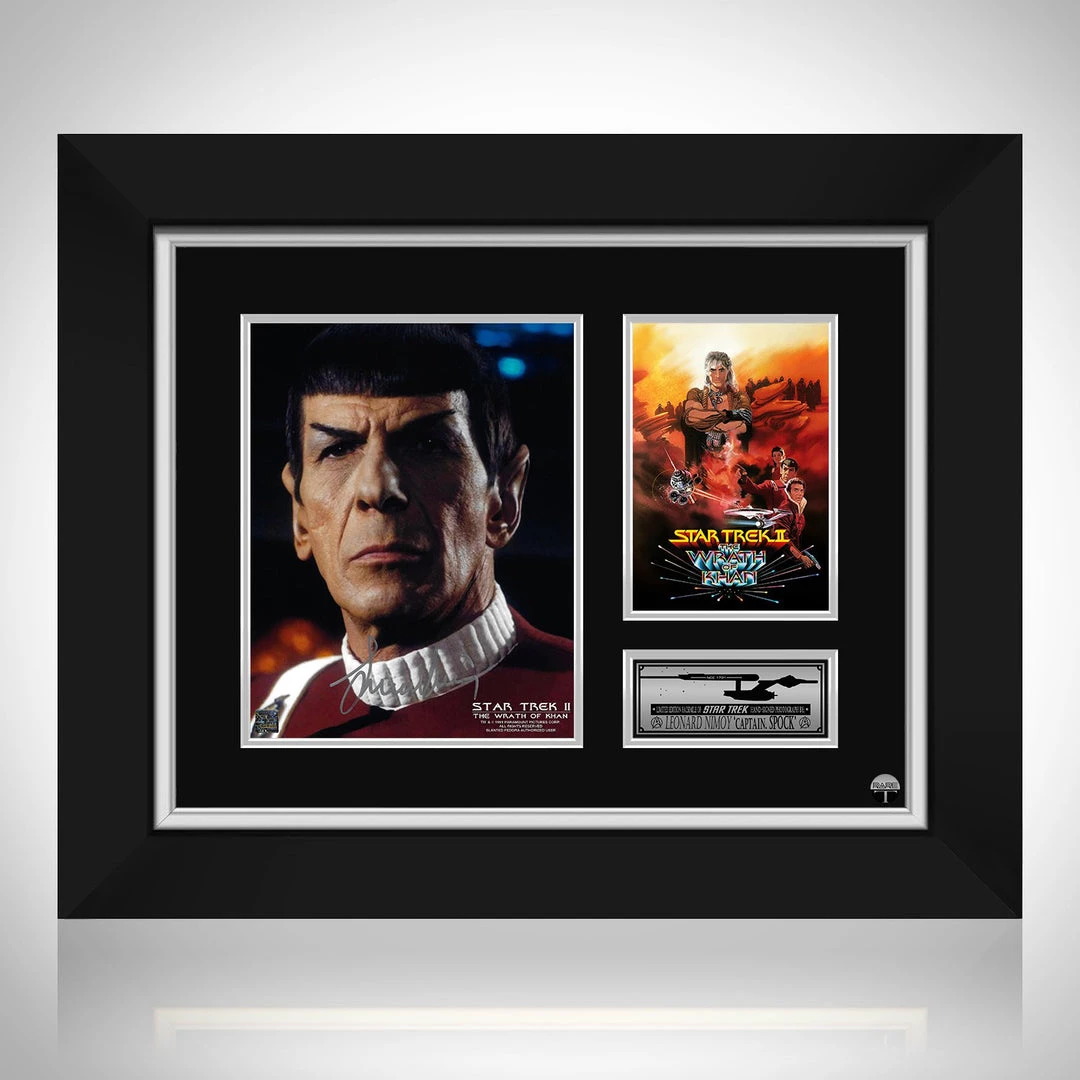 RARE-T Star Trek Wrath Of Kahn - Spock Photo Limited Signature Edition Studio Licensed Custom Frame Limited Edition Frames 1 RARE-T Star Trek Wrath Of Kahn - Spock Photo Limited Signature Edition Studio Licensed Custom Frame Limited Edition Frames