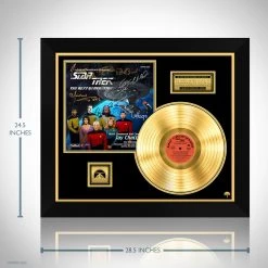 RARE-T Star Trek The Next Generation - Soundtrack Gold LP Limited Signature Edition Studio Licensed Custom Frame Limited Edition Frames