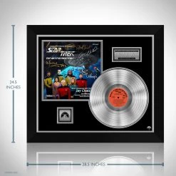 RARE-T Star Trek The Next Generation - Soundtrack Platinum LP Limited Signature Edition Studio Licensed Custom Frame