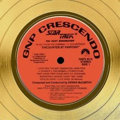 RARE-T Star Trek The Next Generation - Soundtrack Gold LP Limited Signature Edition Studio Licensed Custom Frame Limited Edition Frames