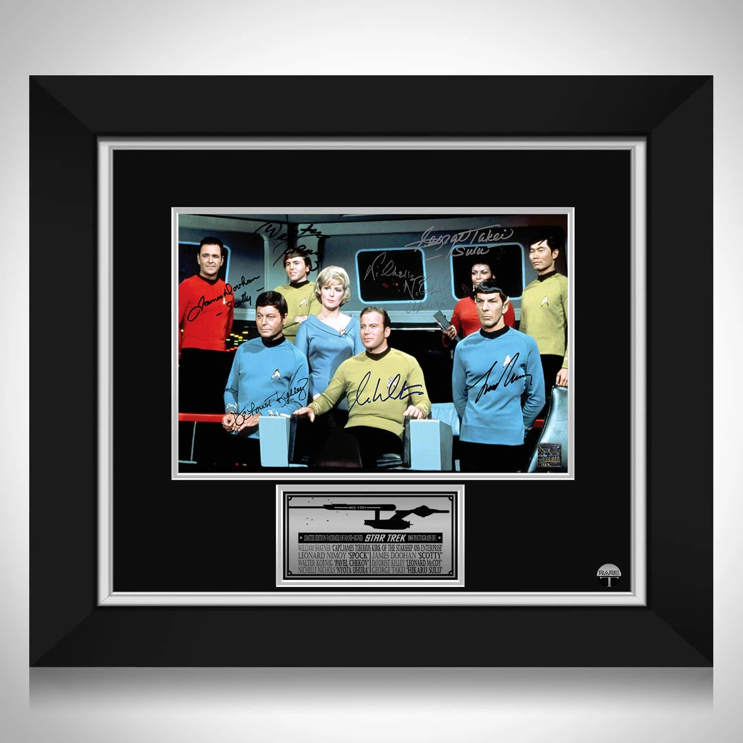RARE-T Star Trek Cast Photo Limited Signature Edition Studio Licensed Custom Frame 1 RARE-T Star Trek Cast Photo Limited Signature Edition Studio Licensed Custom Frame
