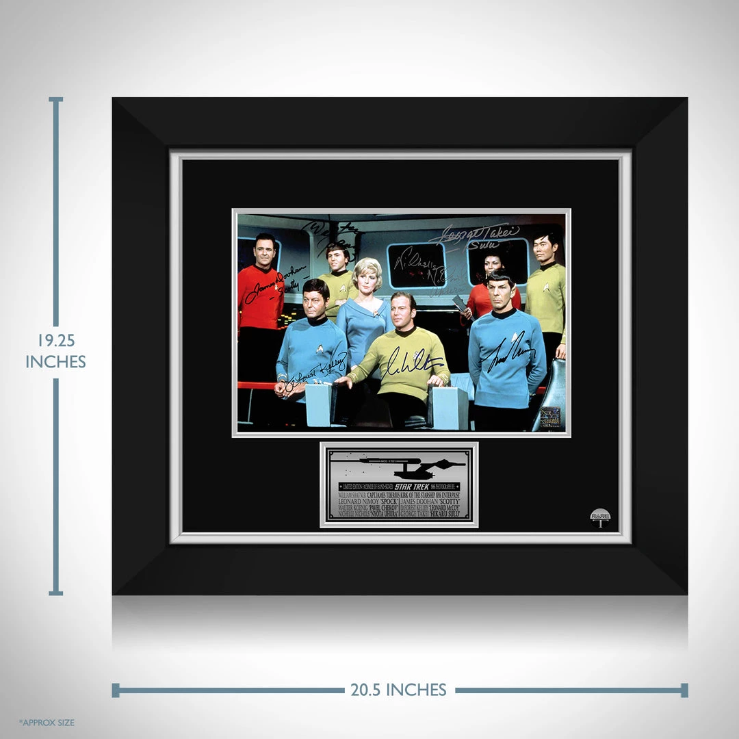 RARE-T Star Trek Cast Photo Limited Signature Edition Studio Licensed Custom Frame 7 RARE-T Star Trek Cast Photo Limited Signature Edition Studio Licensed Custom Frame