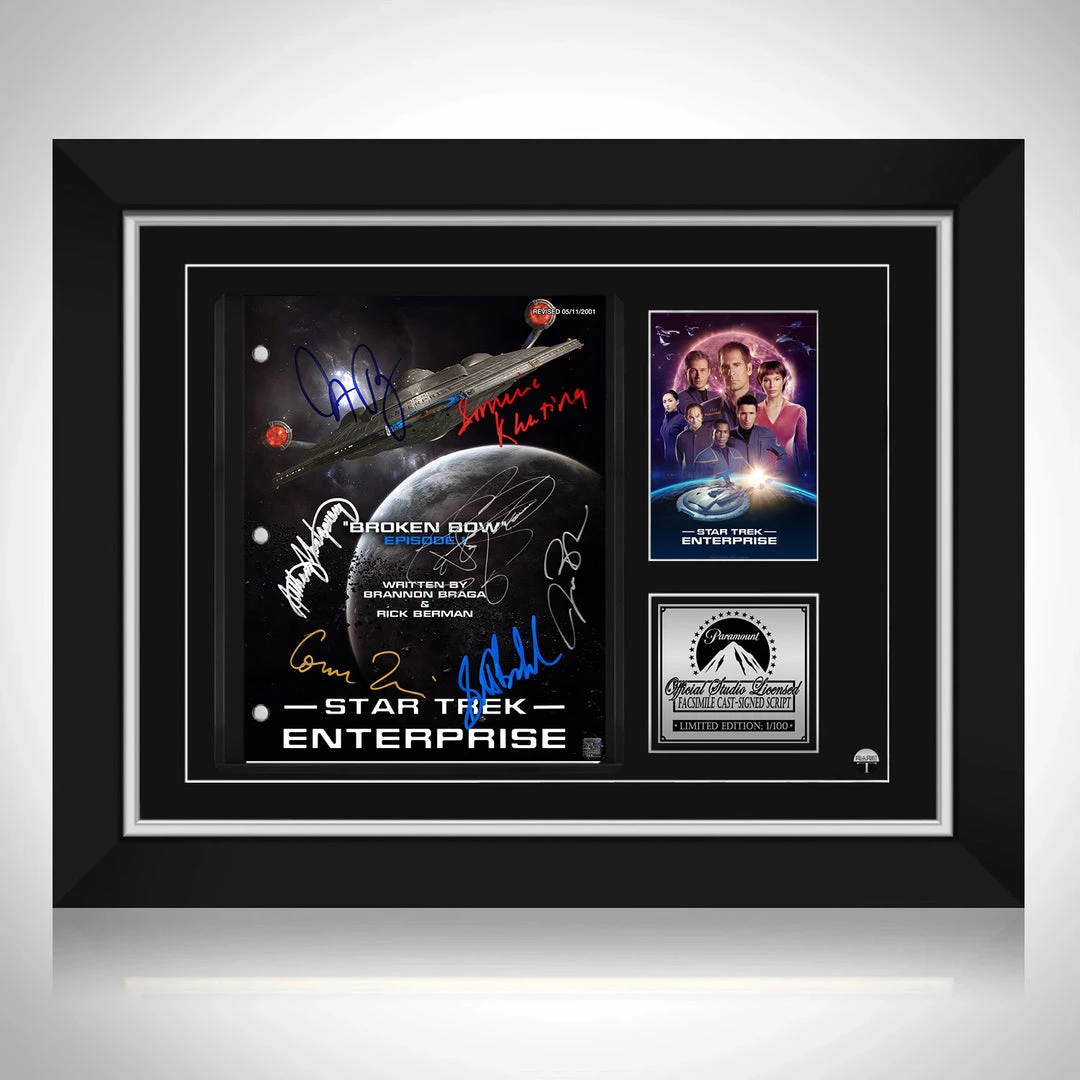 RARE-T Star Trek: Enterprise Script Limited Signature Edition Studio Licensed Custom Frame Limited Edition Frames 1 RARE-T Star Trek: Enterprise Script Limited Signature Edition Studio Licensed Custom Frame Limited Edition Frames