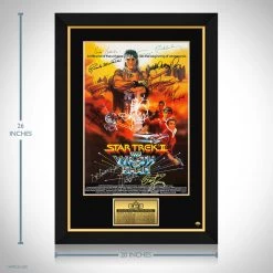 RARE-T Star Trek - Wrath Of Khan Mini Poster Limited Signature Edition Studio Licensed Custom Frame