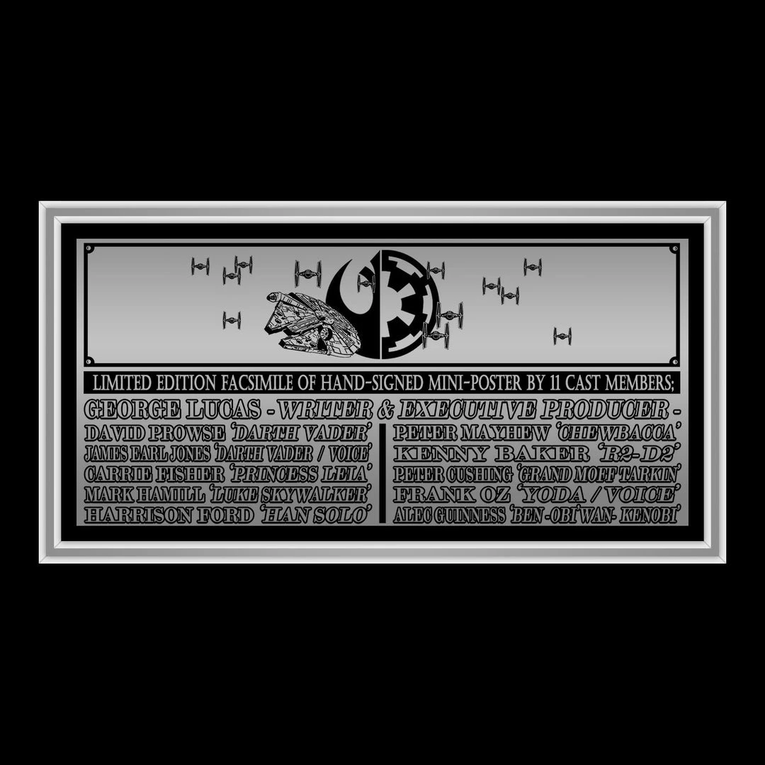 RARE-T Star Wars A New Hope Movie Mini Poster Limited Signature Edition Studio Licensed Custom Frame Limited Edition Frames 6 RARE-T Star Wars A New Hope Movie Mini Poster Limited Signature Edition Studio Licensed Custom Frame Limited Edition Frames