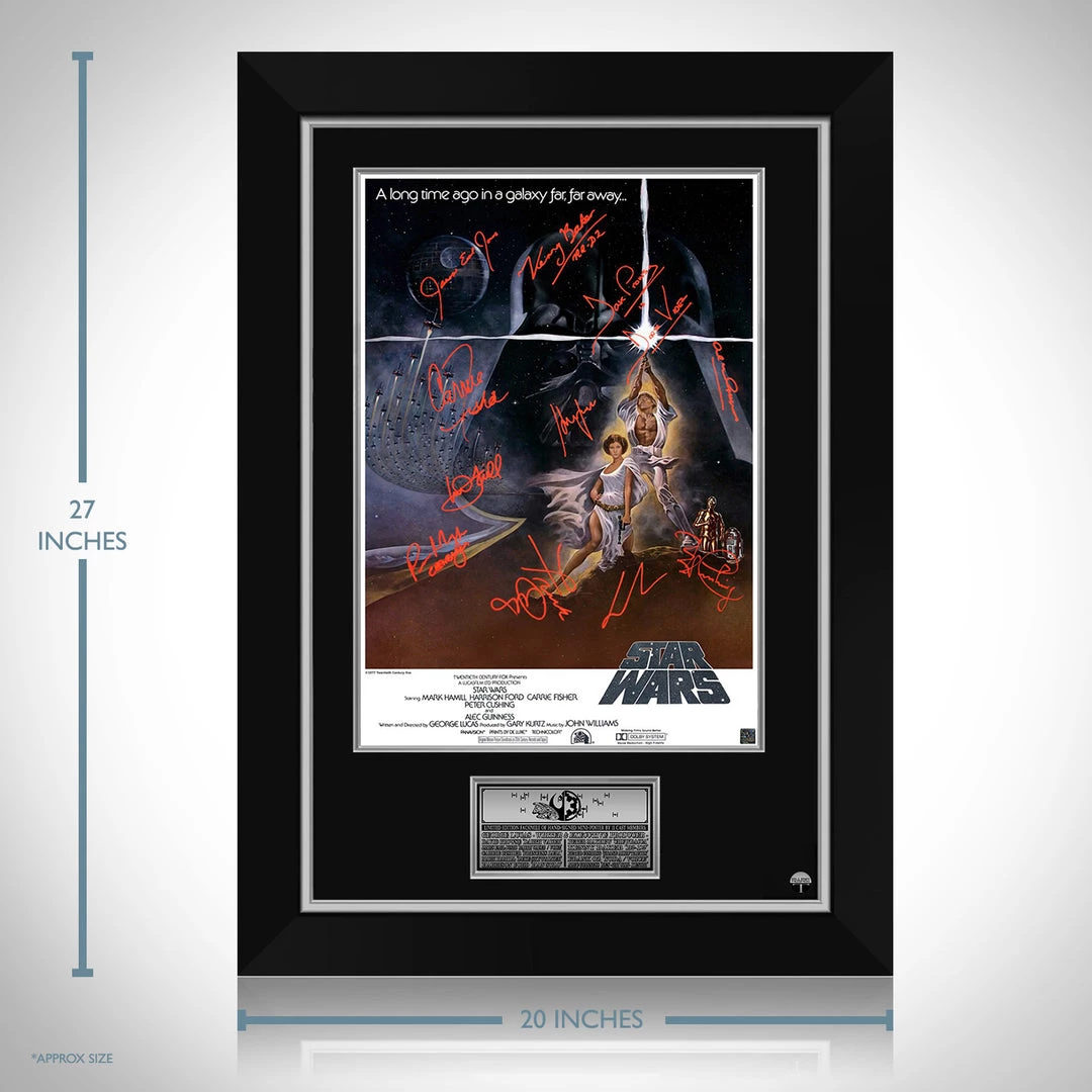 RARE-T Star Wars A New Hope Movie Mini Poster Limited Signature Edition Studio Licensed Custom Frame Limited Edition Frames 5 RARE-T Star Wars A New Hope Movie Mini Poster Limited Signature Edition Studio Licensed Custom Frame Limited Edition Frames
