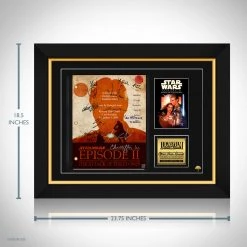 RARE-T Star Wars Episode 2 Attack Of The Clones Script Limited Signature Edition Studio Licensed Custom Frame Limited Edition Frames