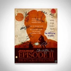 RARE-T Star Wars Episode 2 Attack Of The Clones Script Limited Signature Edition Studio Licensed Custom Frame Limited Edition Frames