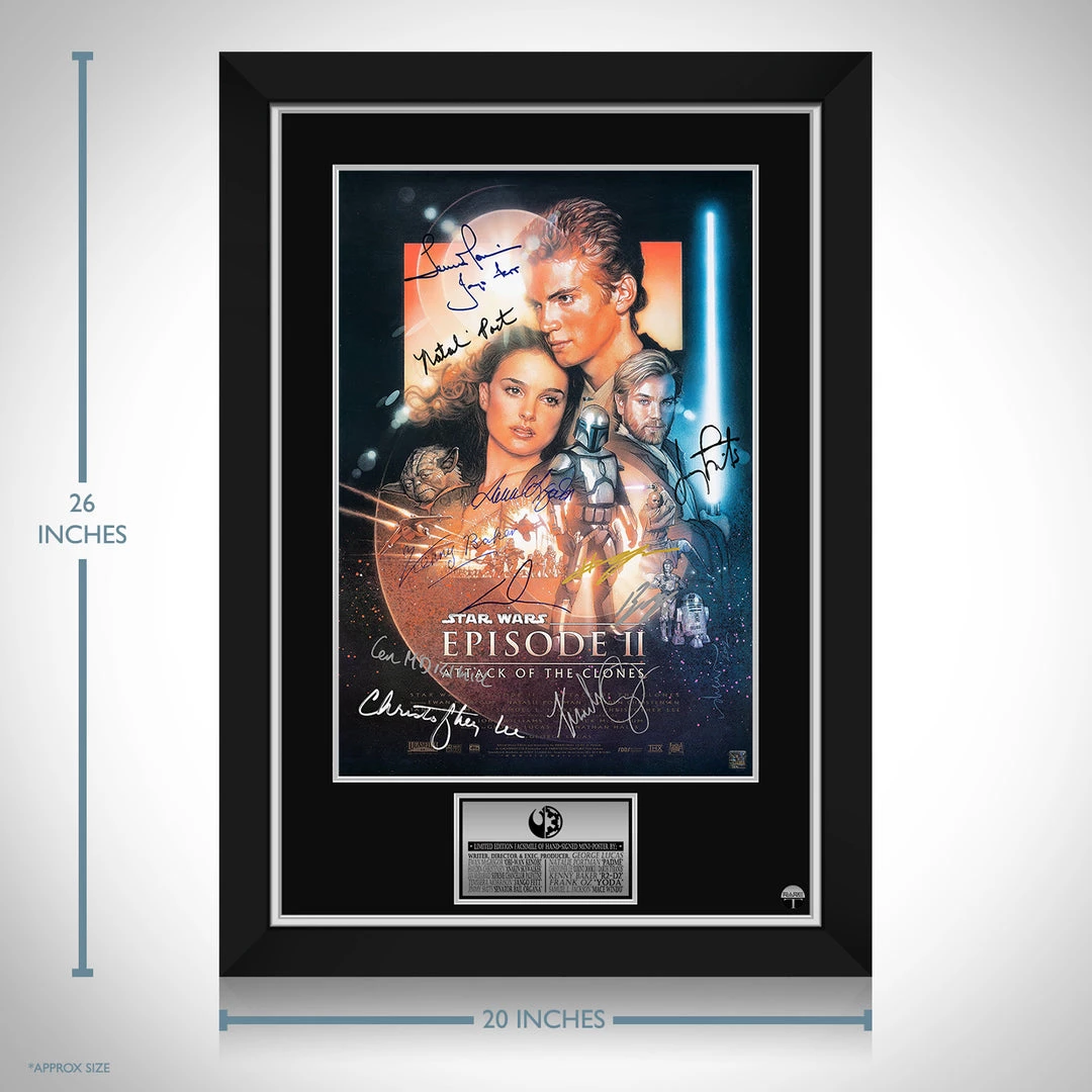 RARE-T Star Wars - Attack Of The Clones Mini Poster Limited Signature Edition Studio Licensed Custom Frame Limited Edition Frames 3 RARE-T Star Wars - Attack Of The Clones Mini Poster Limited Signature Edition Studio Licensed Custom Frame Limited Edition Frames
