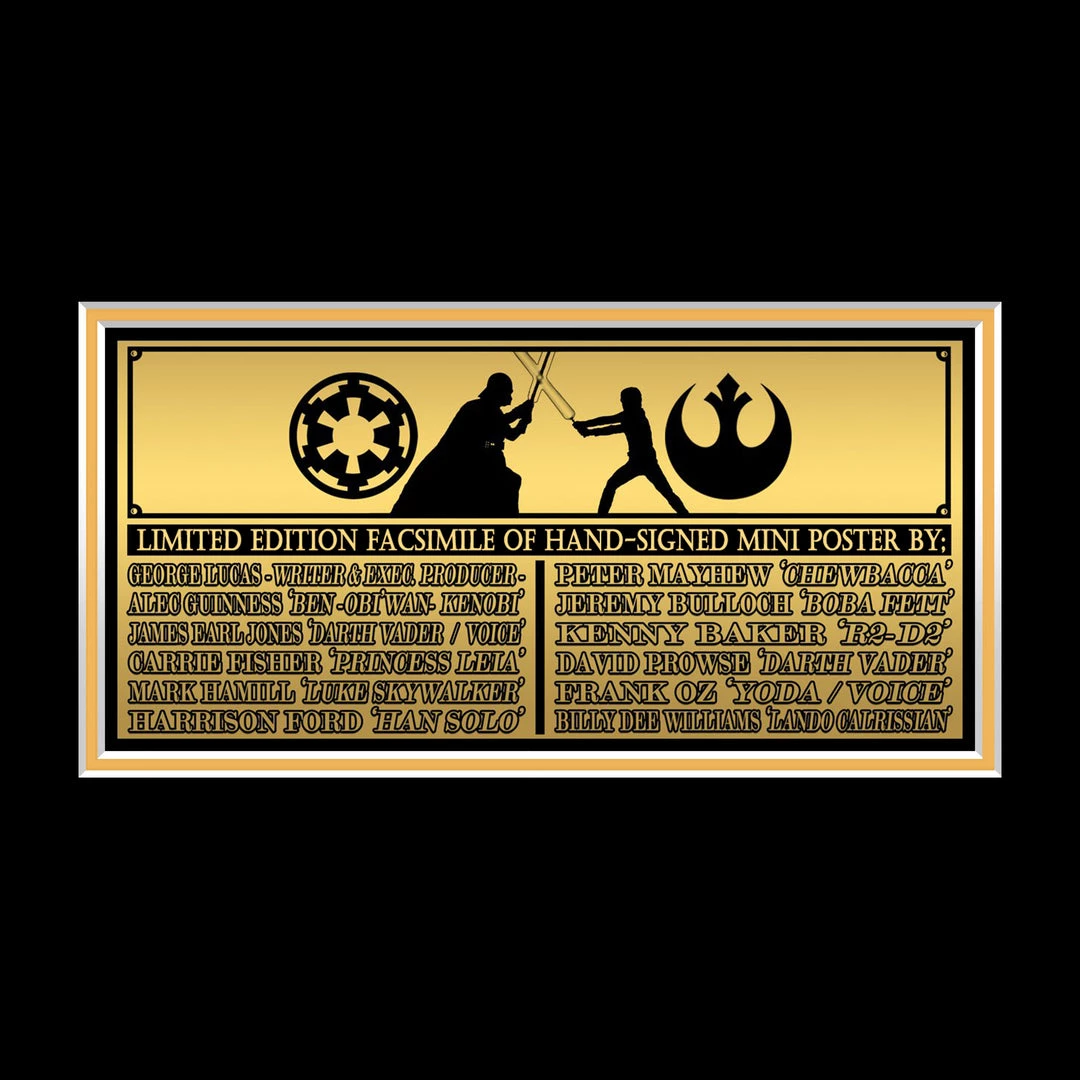 RARE-T Limited Edition Frames Star Wars Return Of The Jedi Mini Poster Limited Signature Edition Studio Licensed Custom Frame 9 RARE-T Limited Edition Frames Star Wars Return Of The Jedi Mini Poster Limited Signature Edition Studio Licensed Custom Frame