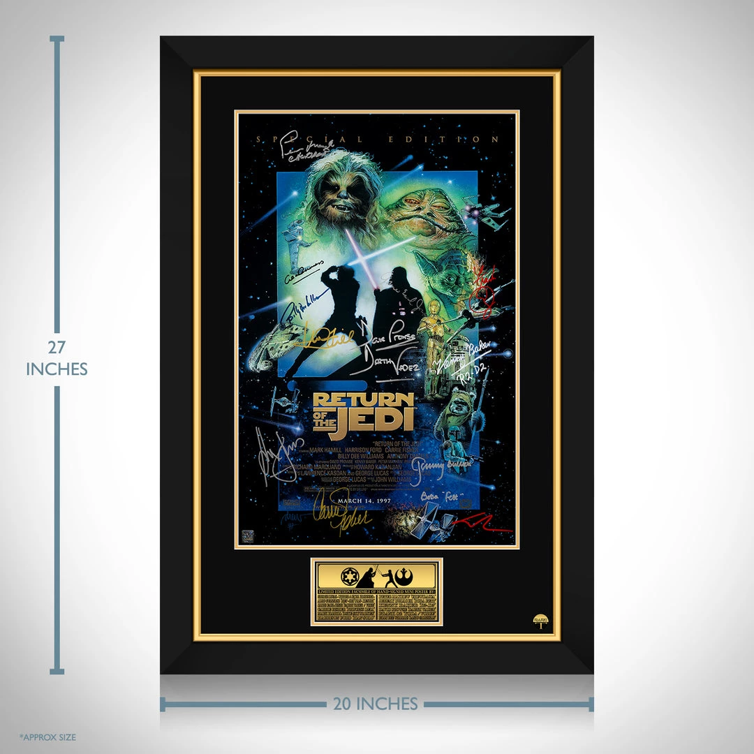 RARE-T Limited Edition Frames Star Wars Return Of The Jedi Mini Poster Limited Signature Edition Studio Licensed Custom Frame 8 RARE-T Limited Edition Frames Star Wars Return Of The Jedi Mini Poster Limited Signature Edition Studio Licensed Custom Frame