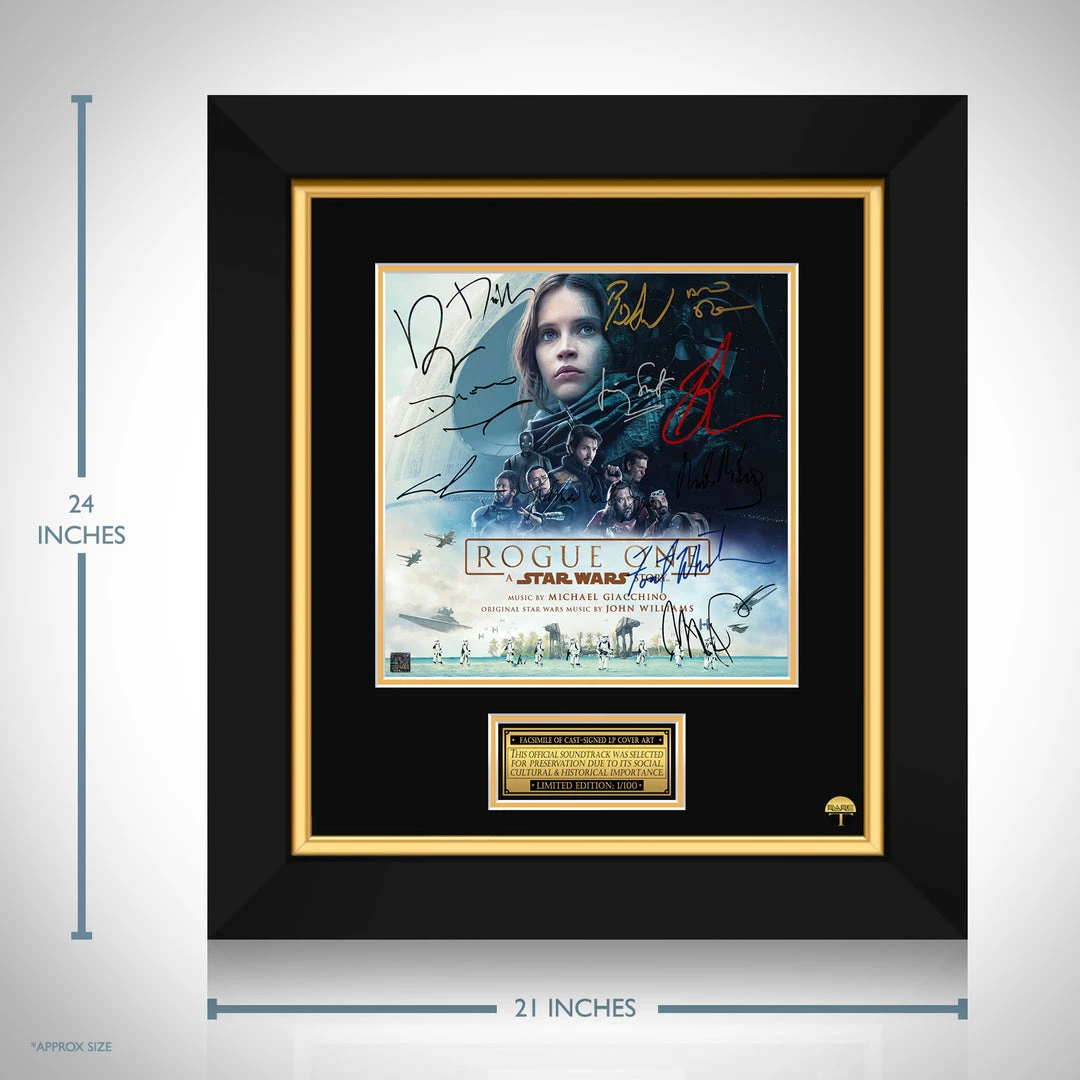 RARE-T Rogue One: A Star Wars Story - Original Star Wars Music LP Cover Limited Signature Edition Studio Licensed Custom Frame Limited Edition Frames 3 RARE-T Rogue One: A Star Wars Story - Original Star Wars Music LP Cover Limited Signature Edition Studio Licensed Custom Frame Limited Edition Frames