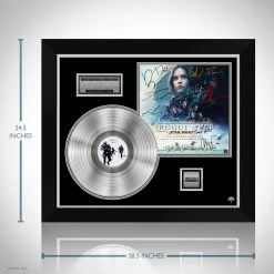 RARE-T Rogue One: A Star Wars Story - Original Star Wars Music Platinum LP Limited Signature Edition Studio Licensed Custom Frame