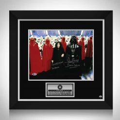 PPC Signed Memorabilia Star Wars - Beckett Certified Hand-Signed Mini Poster By David Prowse & Ian McDiarmid Custom Frame