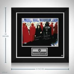 PPC Signed Memorabilia Star Wars - Beckett Certified Hand-Signed Mini Poster By David Prowse & Ian McDiarmid Custom Frame