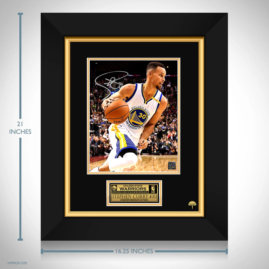 RARE-T Sports Memorabilia Golden State Warriors - Stephen Curry White Jersey Photo Limited Signature Edition Studio Licensed Custom Frame 3 RARE-T Sports Memorabilia Golden State Warriors - Stephen Curry White Jersey Photo Limited Signature Edition Studio Licensed Custom Frame