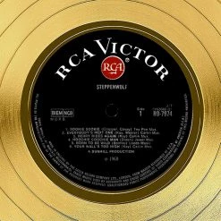 RARE-T Steppenwolf - Self-Titled Gold LP Limited Signature Edition Studio Licensed Custom Frame