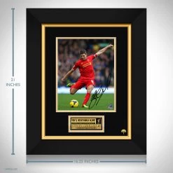 RARE-T Liverpool 'Steven Gerrard' Photo Limited Signature Edition Studio Licensed Custom Frame