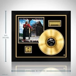 RARE-T Stevie Ray Vaughan Soul To Soul Limited Signature Edition Studio Licensed Gold LP Custom Frame Limited Edition Frames