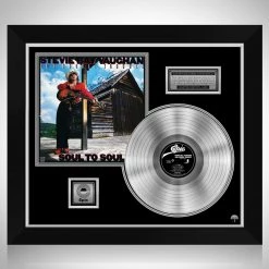 RARE-T Ready To Ship! 48 Hour Shipping! Ready To Ship! - Stevie Ray Vaughan Soul To Soul Limited Signature Edition Studio Licensed Platinum LP Custom Frame