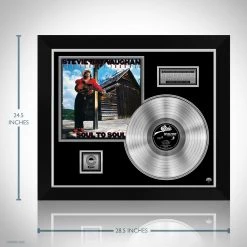 RARE-T Ready To Ship! 48 Hour Shipping! Ready To Ship! - Stevie Ray Vaughan Soul To Soul Limited Signature Edition Studio Licensed Platinum LP Custom Frame