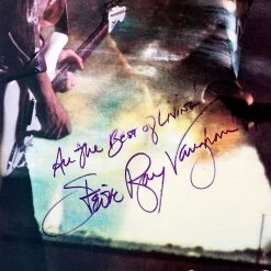 RARE-T Stevie Ray Vaughan Couldn't Stand The Weather Gold LP Limited Signature Edition Custom Frame