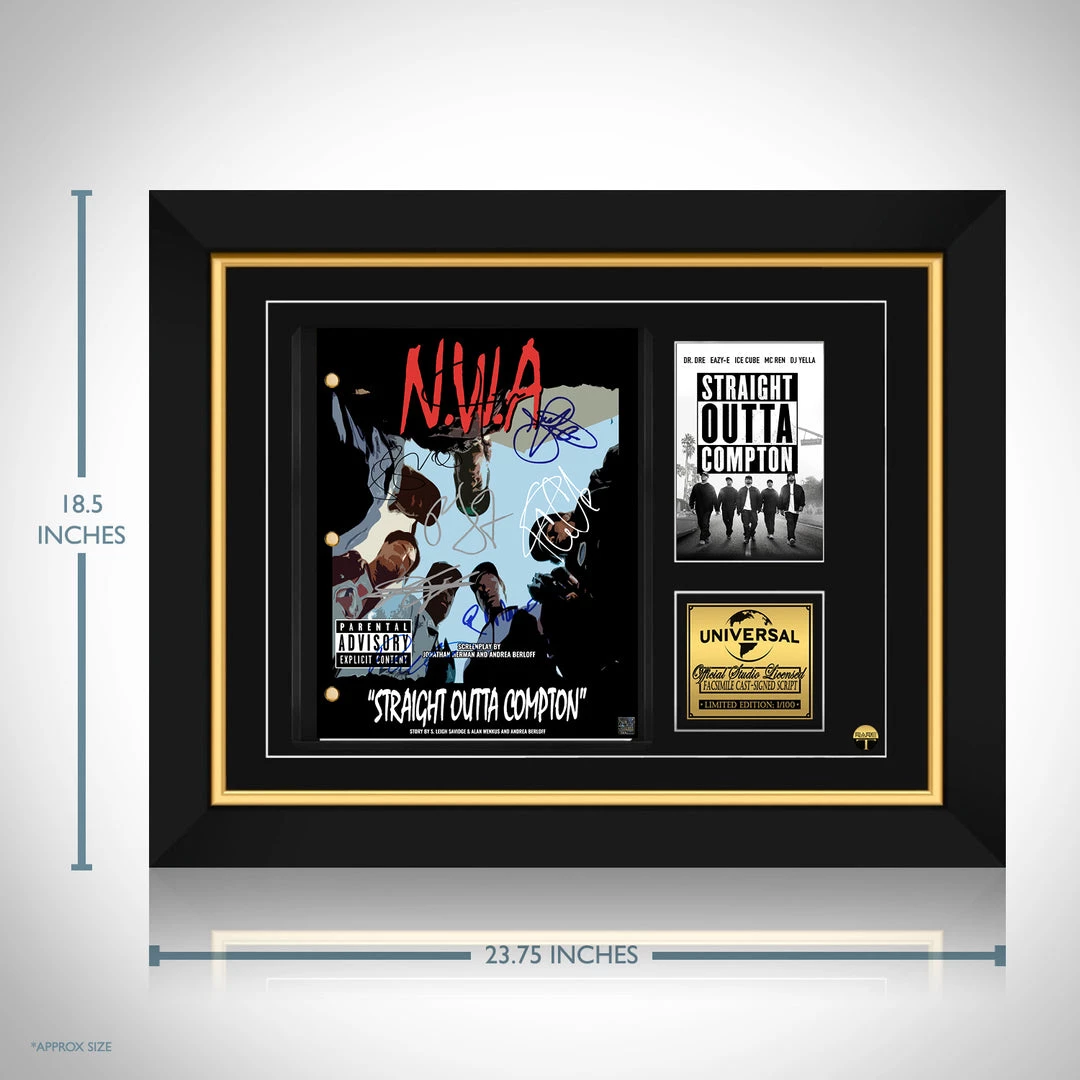 RARE-T Straight Outta Compton Script Limited Signature Edition Studio Licensed Custom Frame 8 RARE-T Straight Outta Compton Script Limited Signature Edition Studio Licensed Custom Frame