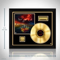 RARE-T Stranger Things - Music From The Netflix Original Series Gold LP Limited Signature Edition Studio Licensed Custom Frame