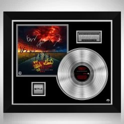 RARE-T Gold & Platinum Records Stranger Things - Music From The Netflix Original Series Platinum LP Limited Signature Edition Studio Licensed Custom Frame