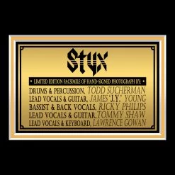 RARE-T Styx Band Photo Limited Signature Edition Studio Licensed Custom Frame