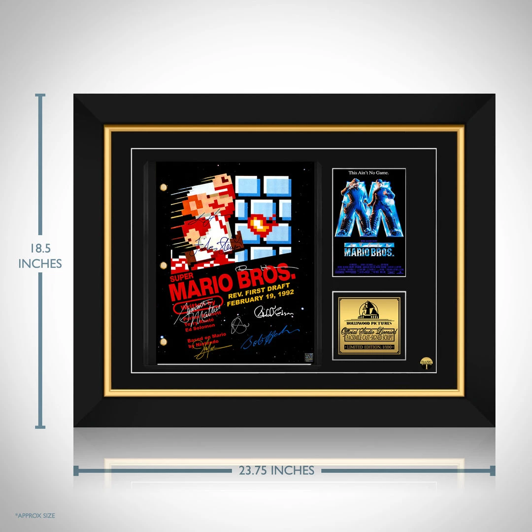RARE-T Limited Edition Frames Super Mario Bros. Script Limited Signature Edition Studio Licensed Custom Frame 2 RARE-T Limited Edition Frames Super Mario Bros. Script Limited Signature Edition Studio Licensed Custom Frame