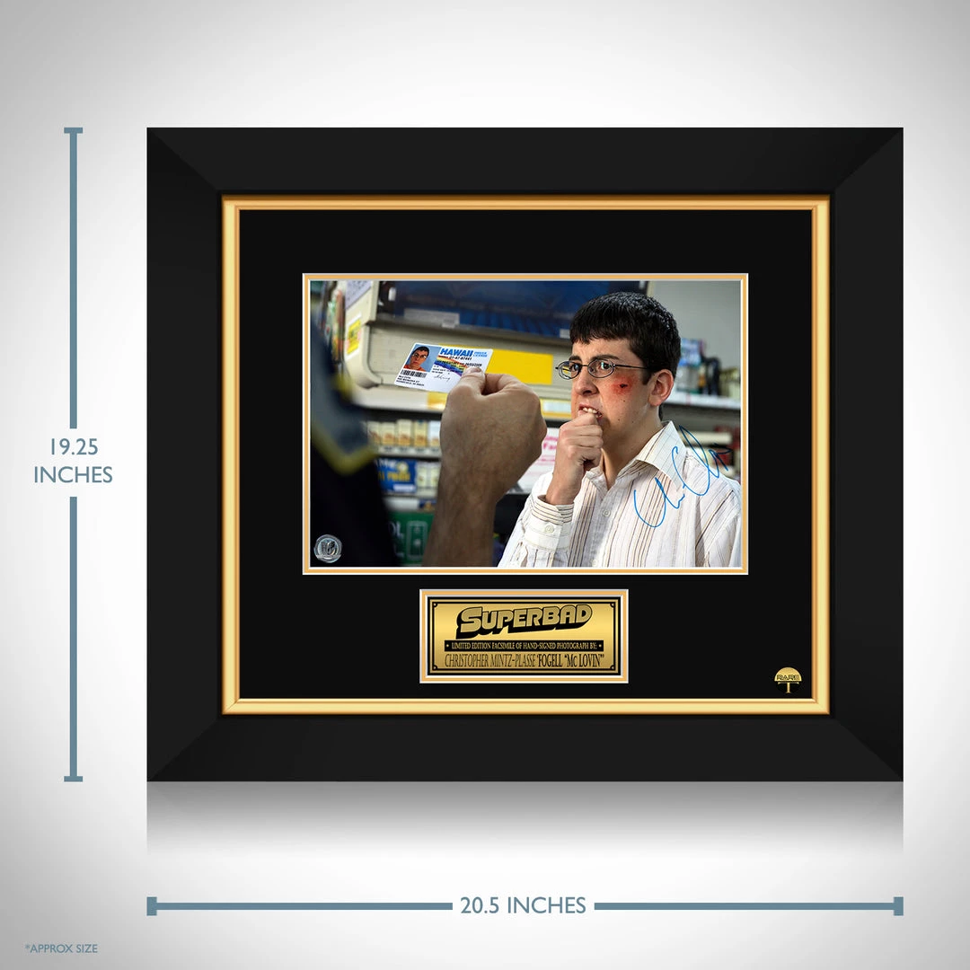 RARE-T Superbad - McLovin Photo Limited Signature Edition Studio Licensed Custom Frame NEW 3 RARE-T Superbad - McLovin Photo Limited Signature Edition Studio Licensed Custom Frame NEW