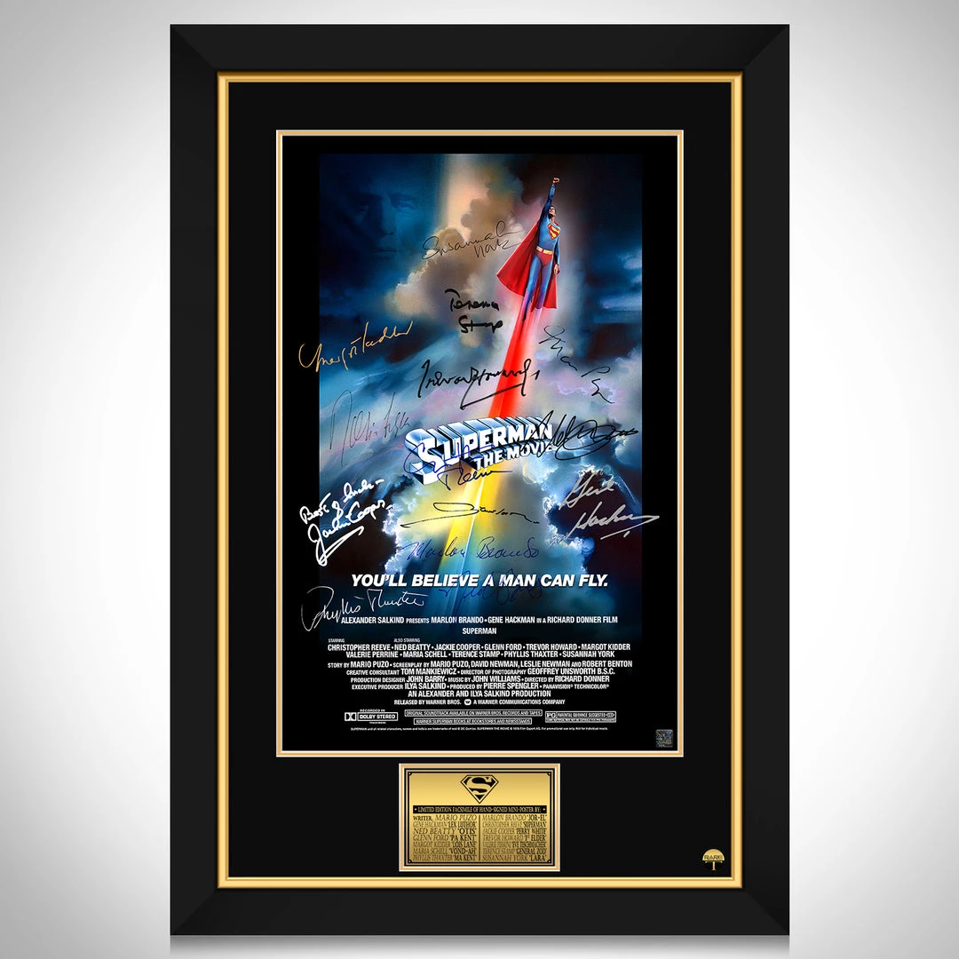 RARE-T Superman 1978 Mini Poster Limited Signature Edition Studio Licensed Custom Frame 1 RARE-T Superman 1978 Mini Poster Limited Signature Edition Studio Licensed Custom Frame