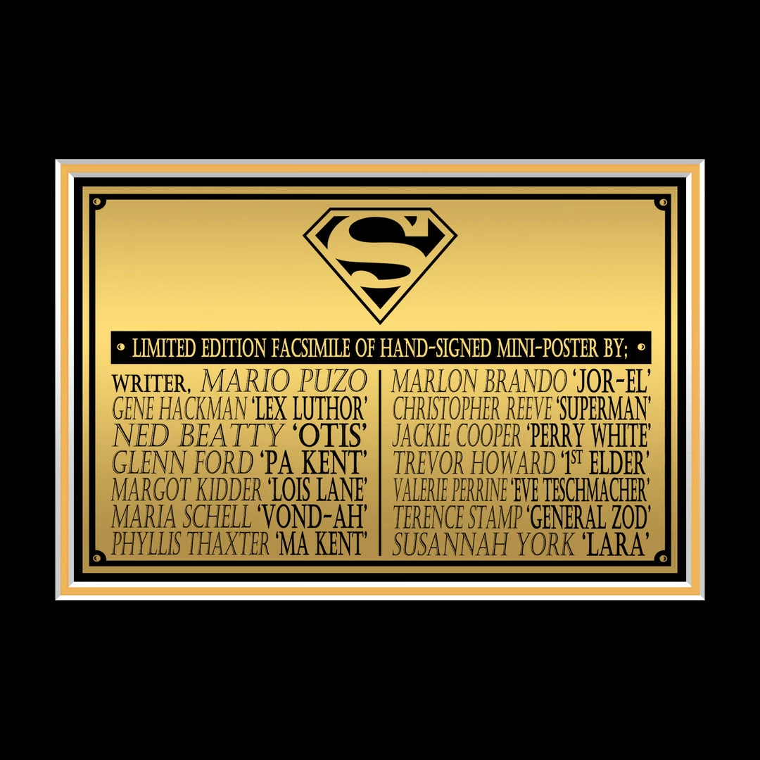 RARE-T Superman 1978 Mini Poster Limited Signature Edition Studio Licensed Custom Frame 6 RARE-T Superman 1978 Mini Poster Limited Signature Edition Studio Licensed Custom Frame