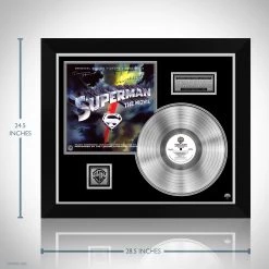 RARE-T Superman 1978 - Original Motion Picture Soundtrack Platinum LP Limited Signature Edition Studio Licensed Custom Frame NEW