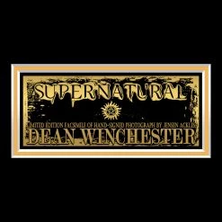 RARE-T Supernatural Jensen Ackles Photo Limited Signature Edition Studio Licensed Custom Frame Limited Edition Frames