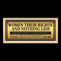 RARE-T Susan B. Anthony Photo Limited Signature Edition Studio Licensed Custom Frame