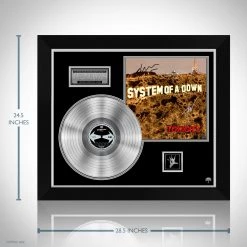 RARE-T System Of A Down - Toxicity Platinum LP Limited Signature Edition Studio Licensed Custom Frame 13 RARE-T System Of A Down - Toxicity Platinum LP Limited Signature Edition Studio Licensed Custom Frame